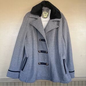 Knitted Dove Anthropologie Military Style  Button Front Jacket